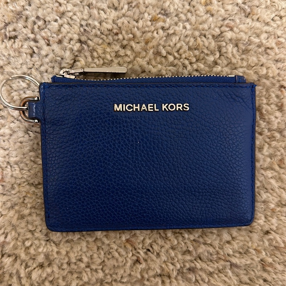 Michael Kors mini blue wallet